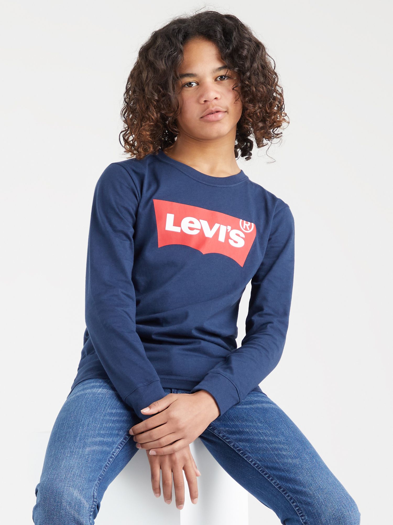 Levi's Kids' Long Sleeve Bat Logo T-Shirt