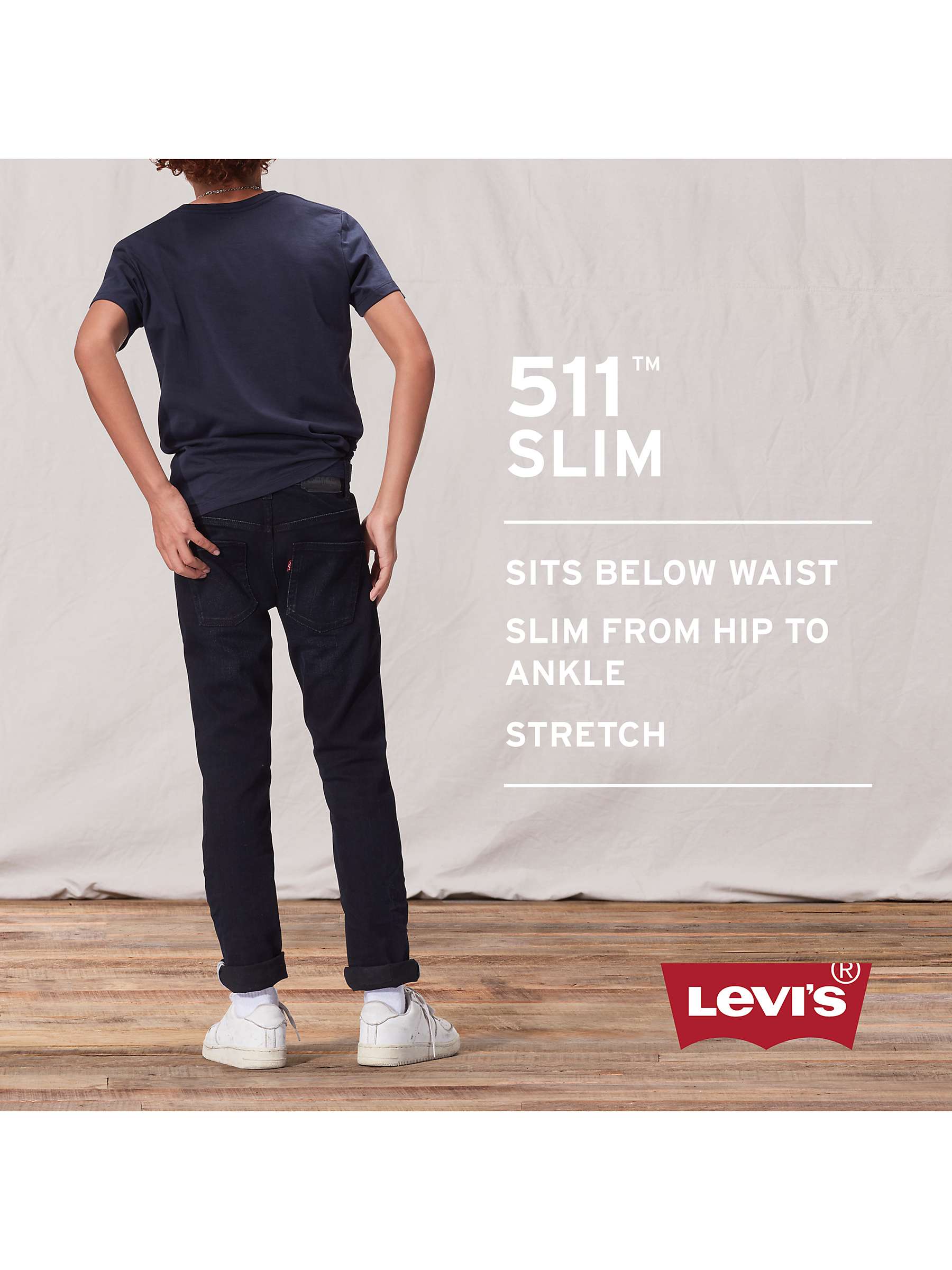 Details about   Levi's 511  Boys 5 Regular Fit Jeans  Blue Stretch Adjustable Waist NEW Red Tag