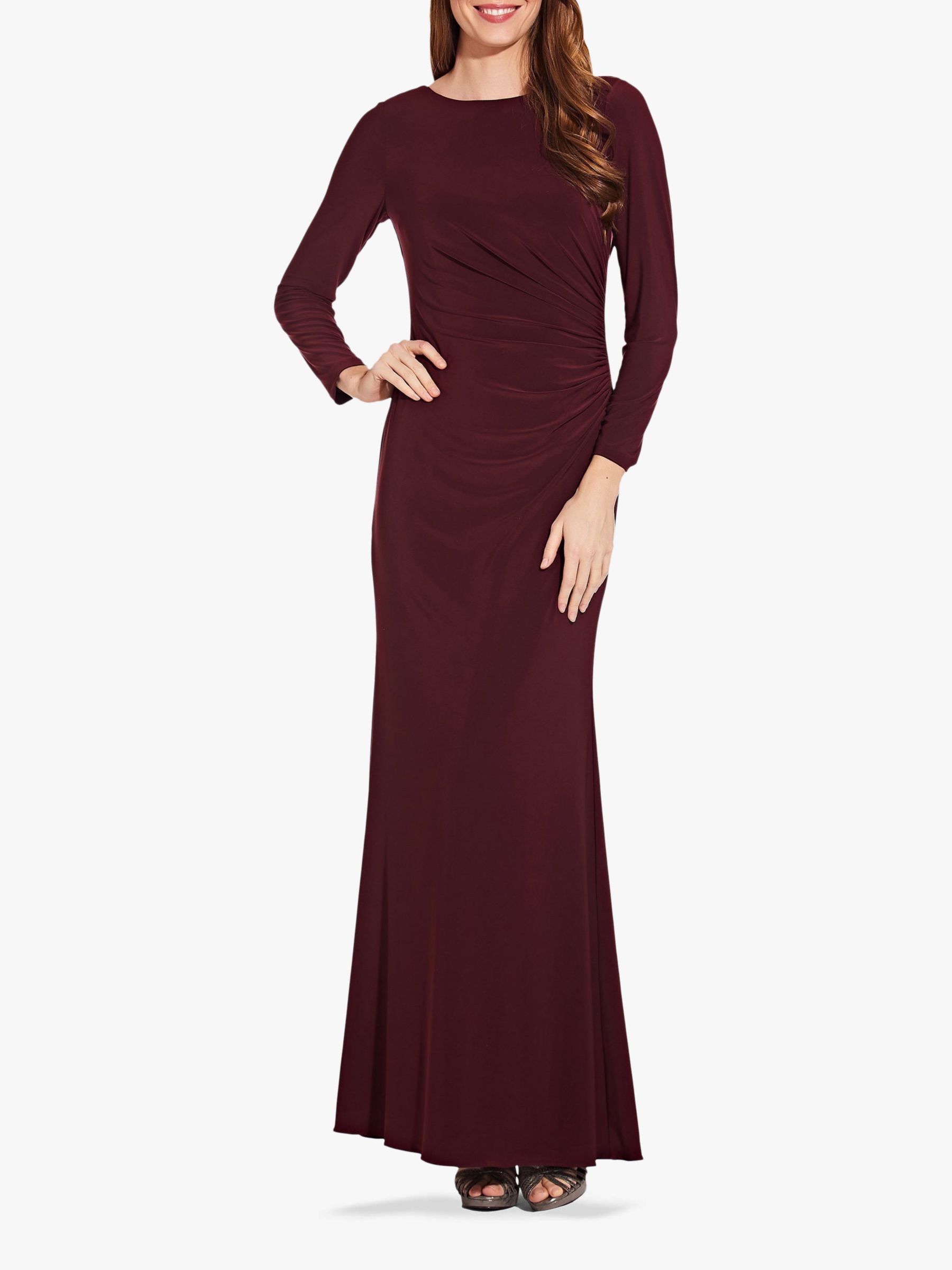 dark burgundy long dress