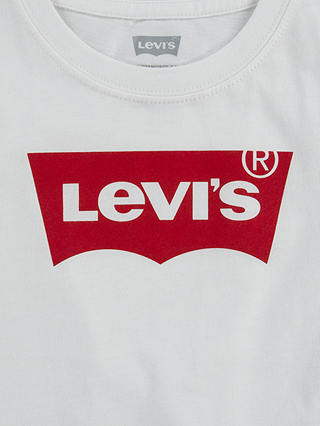 Levi's Kids' Short Sleeve Bat Logo T-Shirt, White