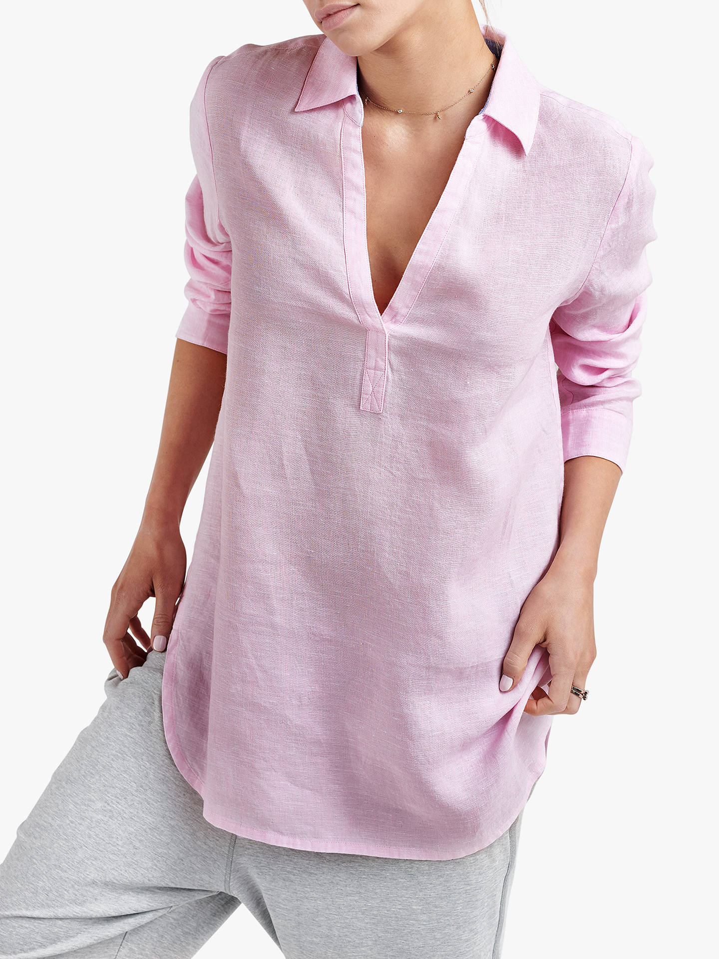 NRBY Chrissie Linen Shirt | Soft Pink at John Lewis & Partners