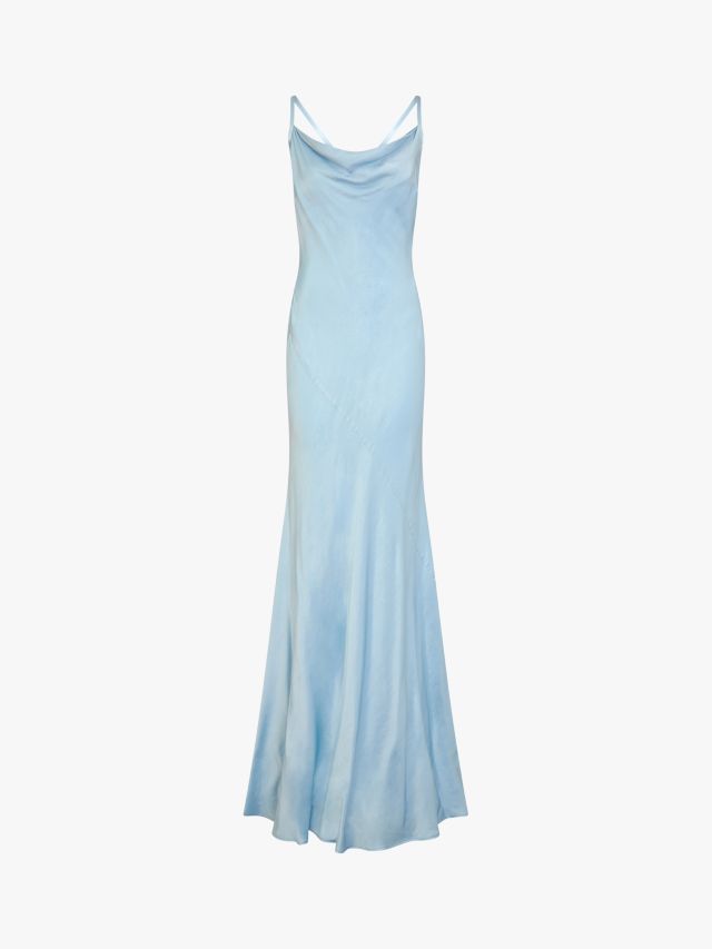 Ghost Jules Satin Cross Back Maxi Dress, Cerulean Blue, XL