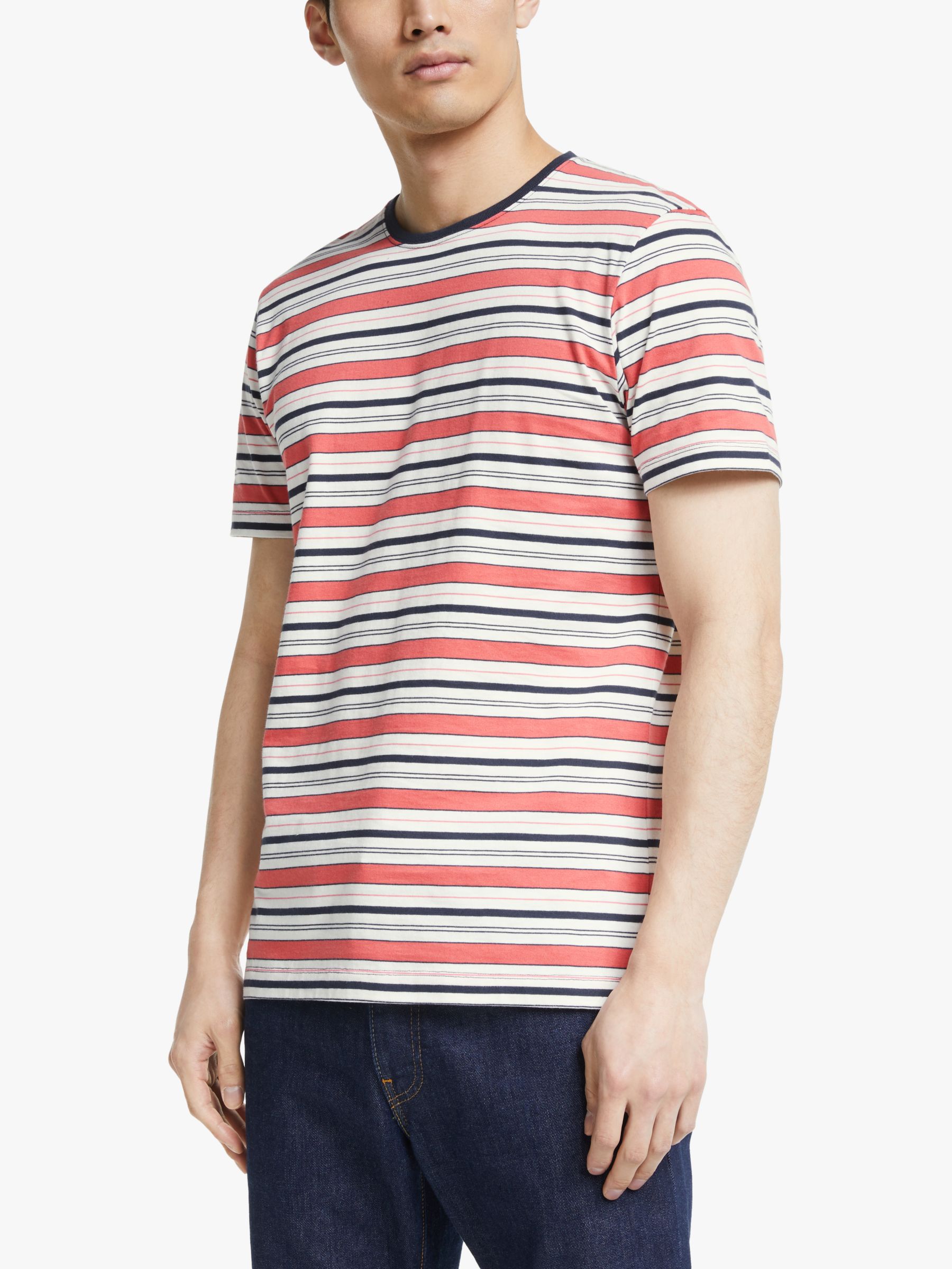John Lewis & Partners Cotton Multi Stripe T-Shirt