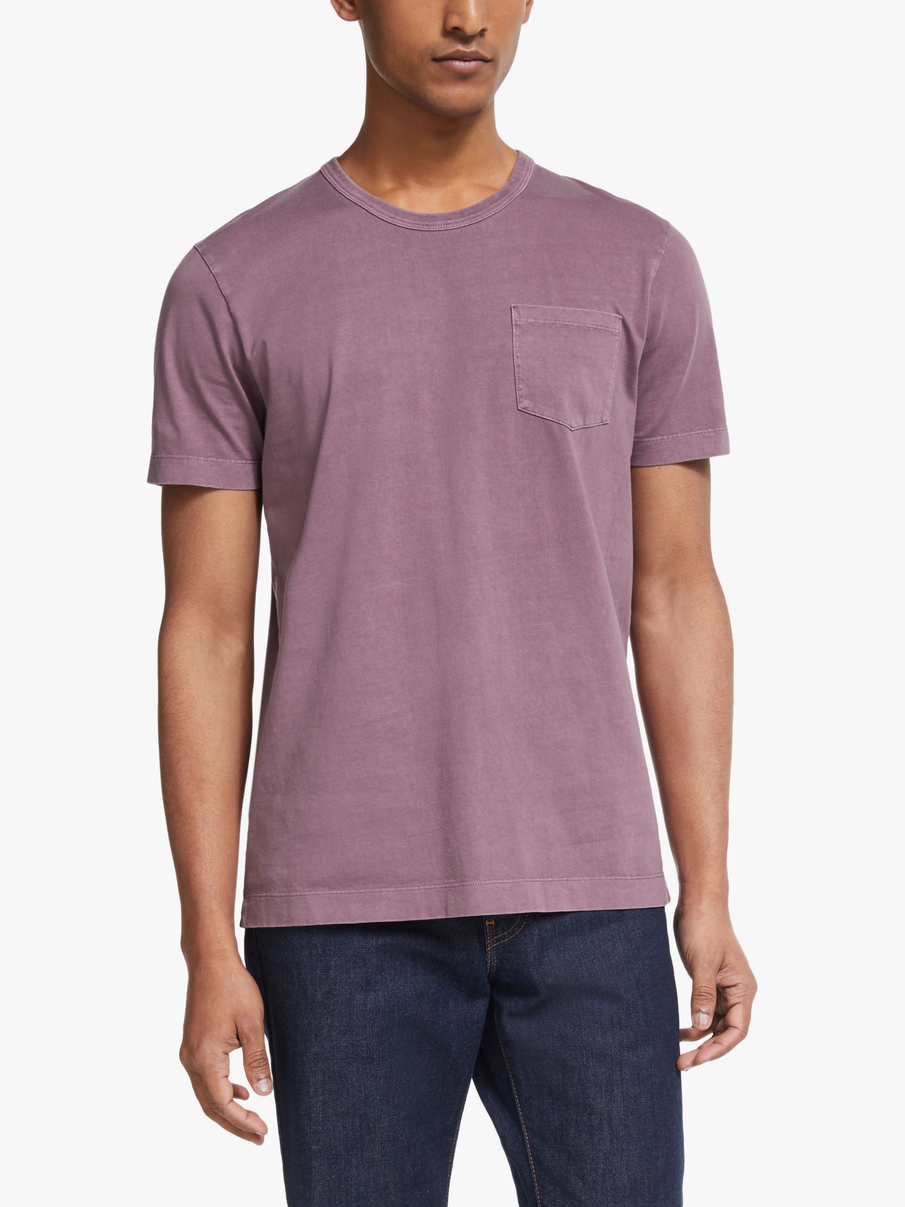John Lewis & Partners Garment Dye Short Sleeve Pocket T-Shirt
