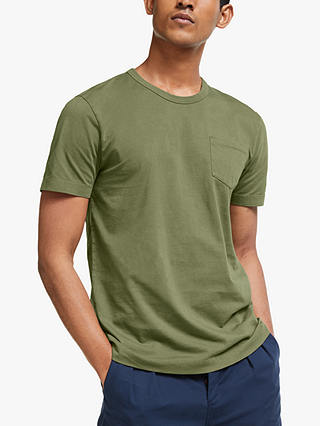 John Lewis & Partners Garment Dye Short Sleeve Pocket T-Shirt