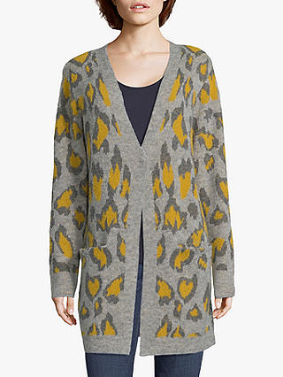 Betty & Co. Double Knit Cardigan, Silver/Yellow