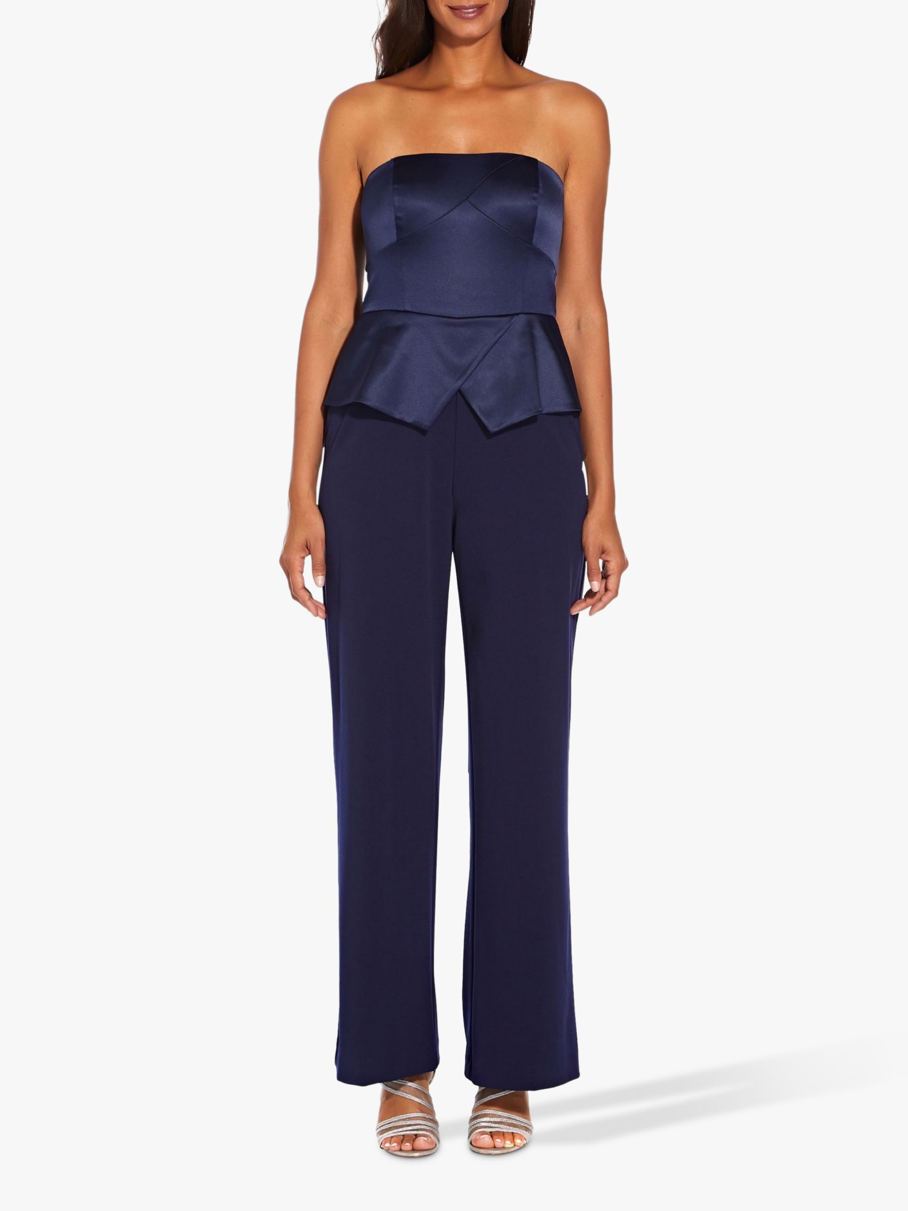 Adrianna Papell Strapless Jumpsuit, Navy