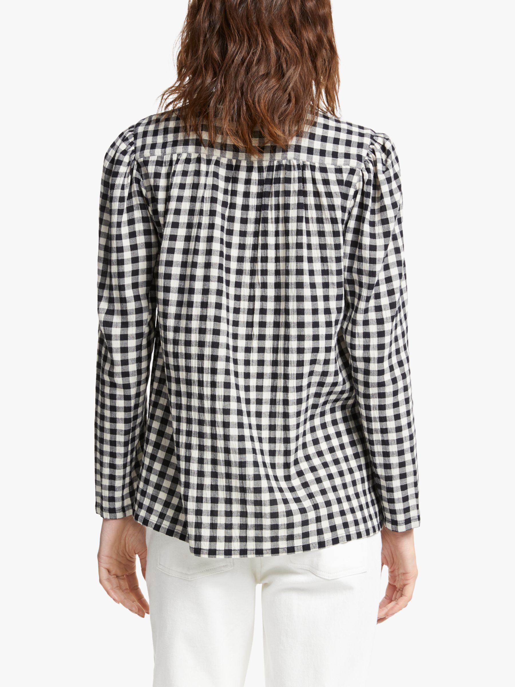 AND/OR Maudie Check Shirt, Black/White, 12