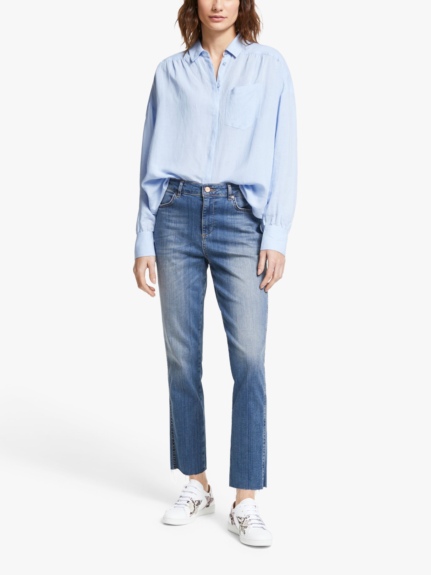 AND/OR Abby Plain Shirt, Pale Blue