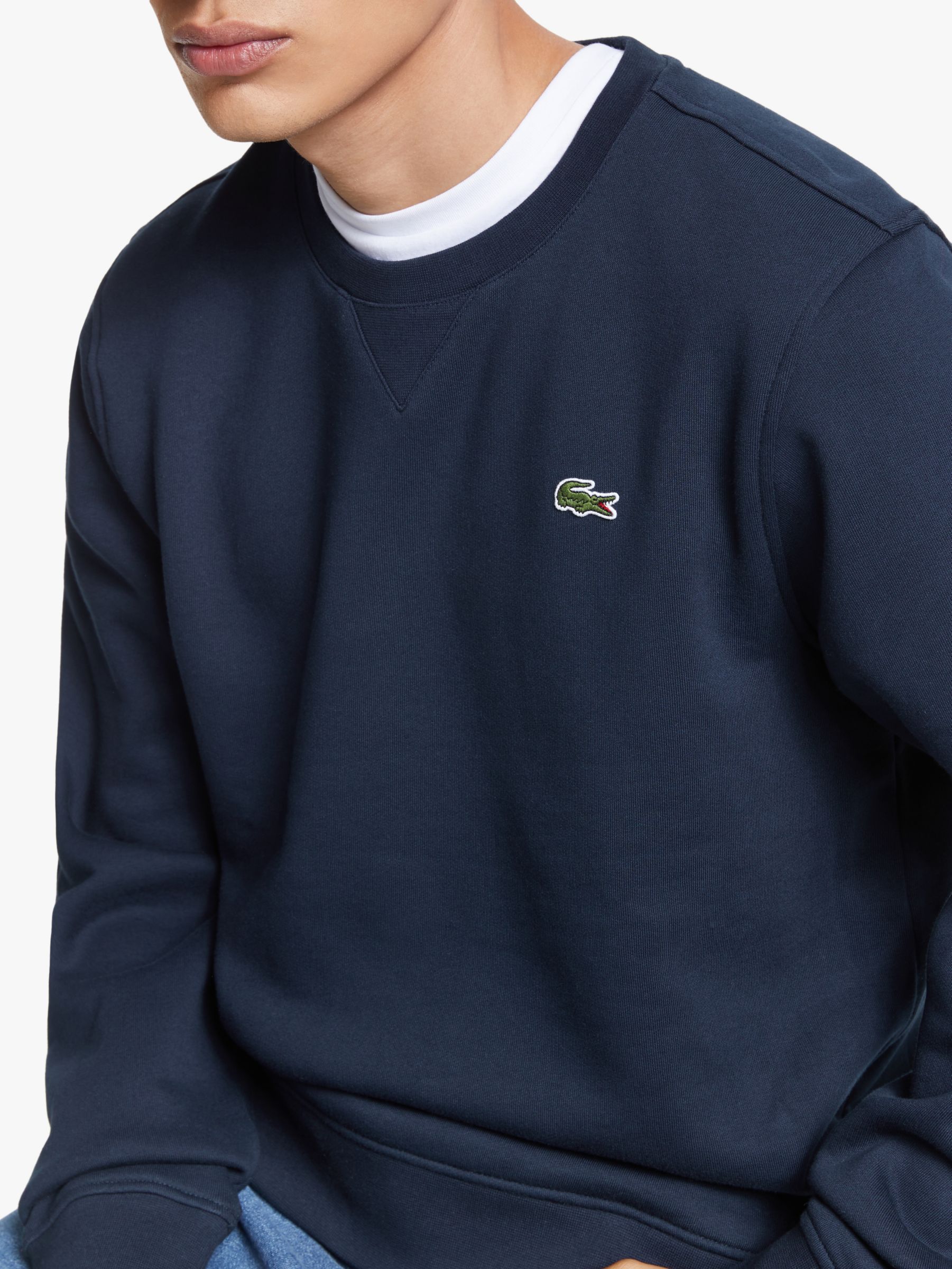 lacoste sweatshirt navy blue