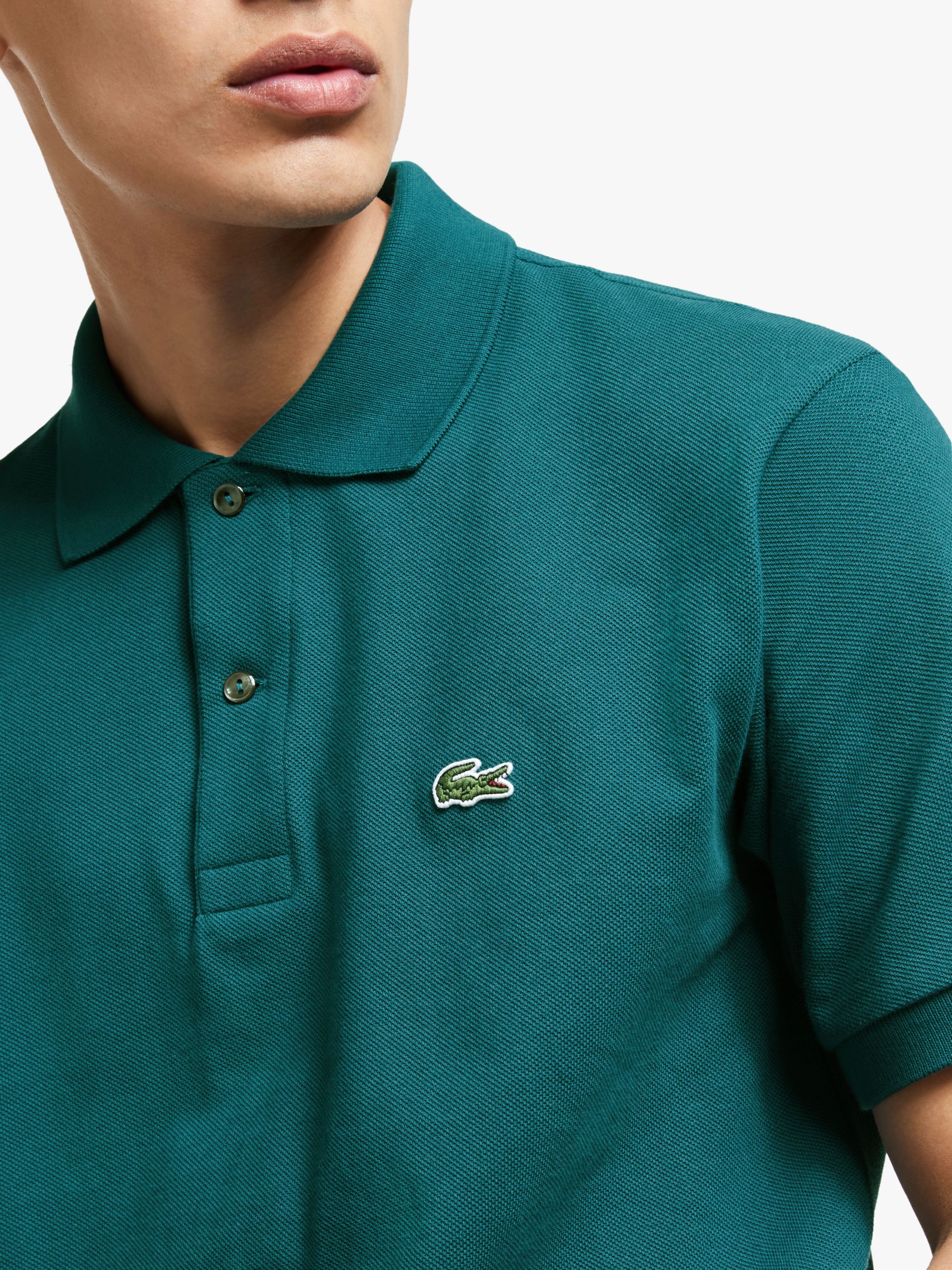 lacoste teal polo