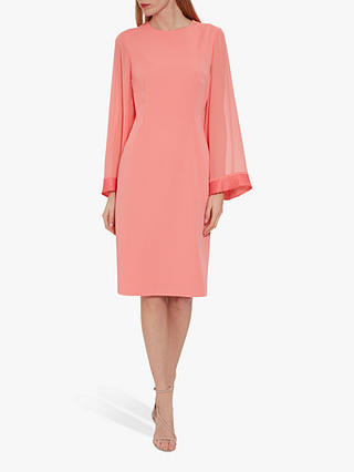 Gina Bacconi Moss Crepe Dress, Dahlia