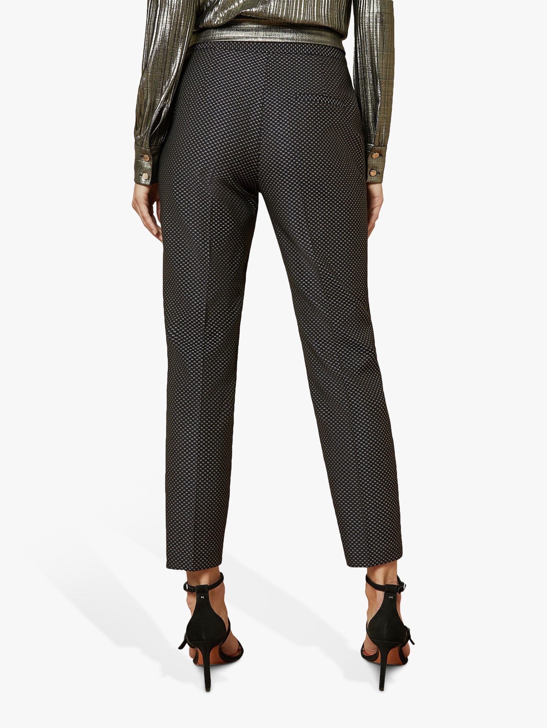 Ted Baker Neolaat Jacquard Suit Trousers, Black at John Lewis & Partners