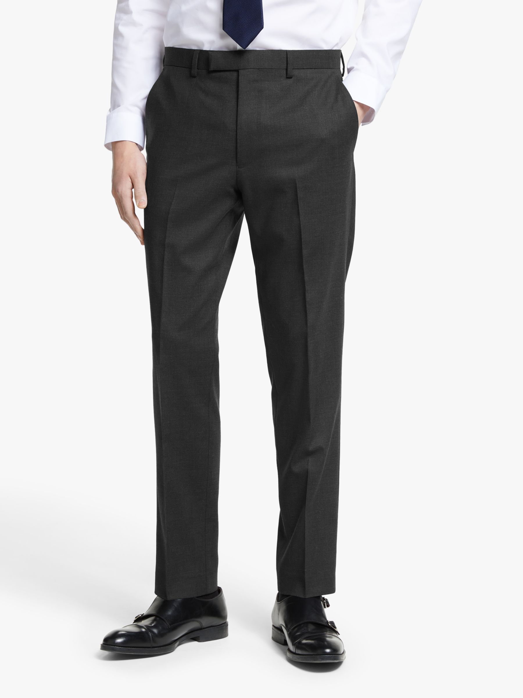 Kin Bengaline Wool Slim Fit Suit Trousers, Charcoal