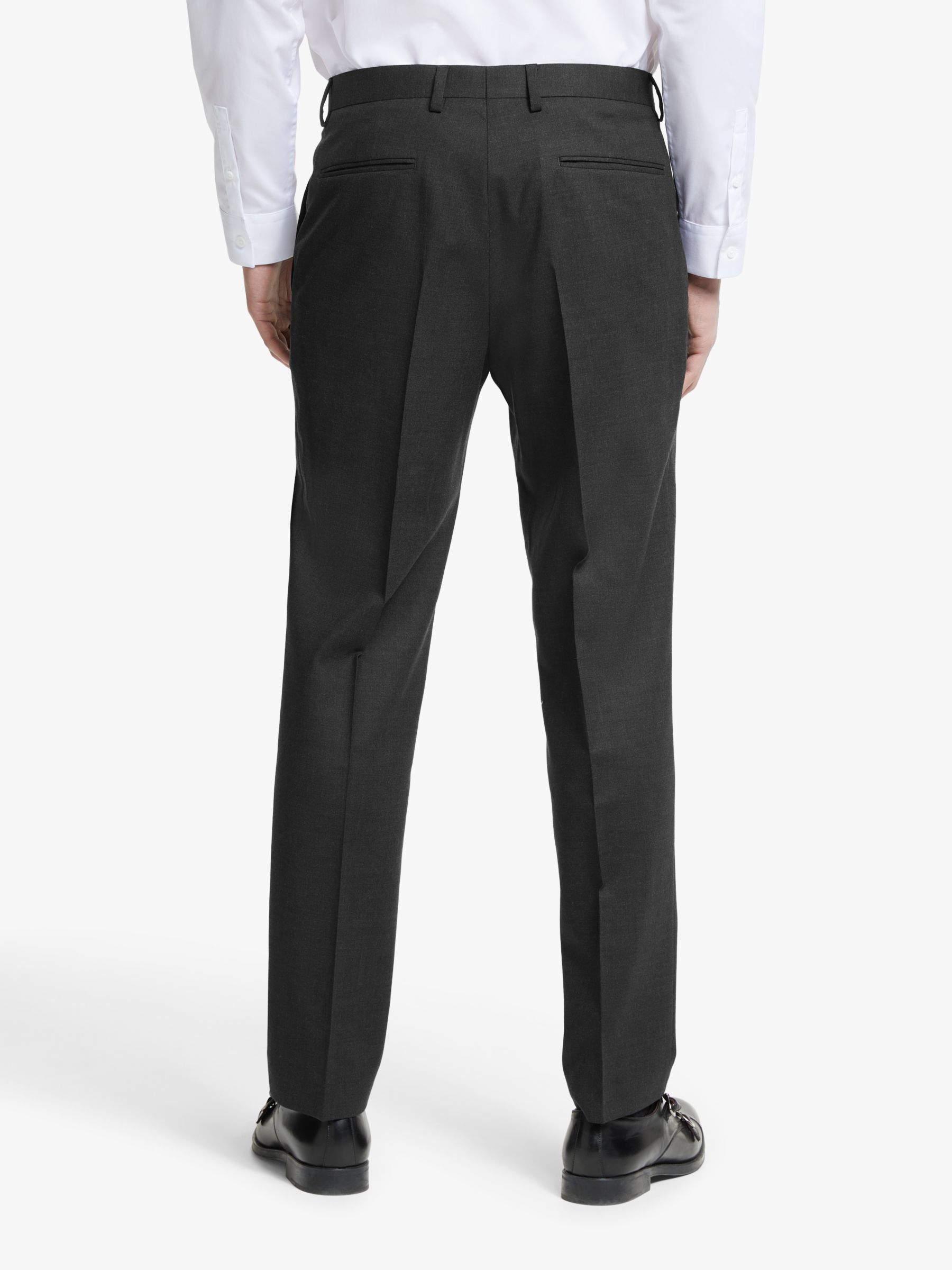 Kin Bengaline Wool Slim Fit Suit Trousers, Charcoal at John Lewis ...