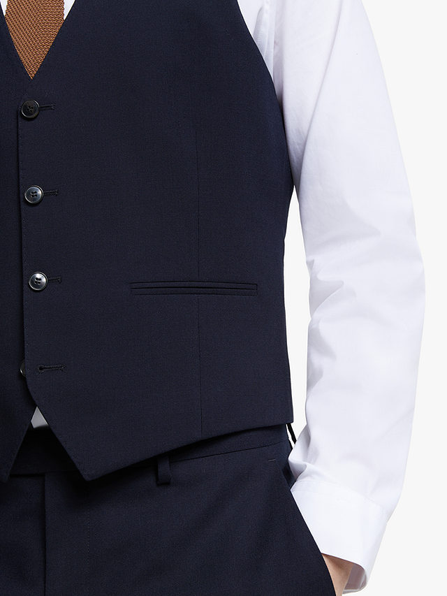 Kin Bengaline Wool Slim Fit Waistcoat, Navy, 40R
