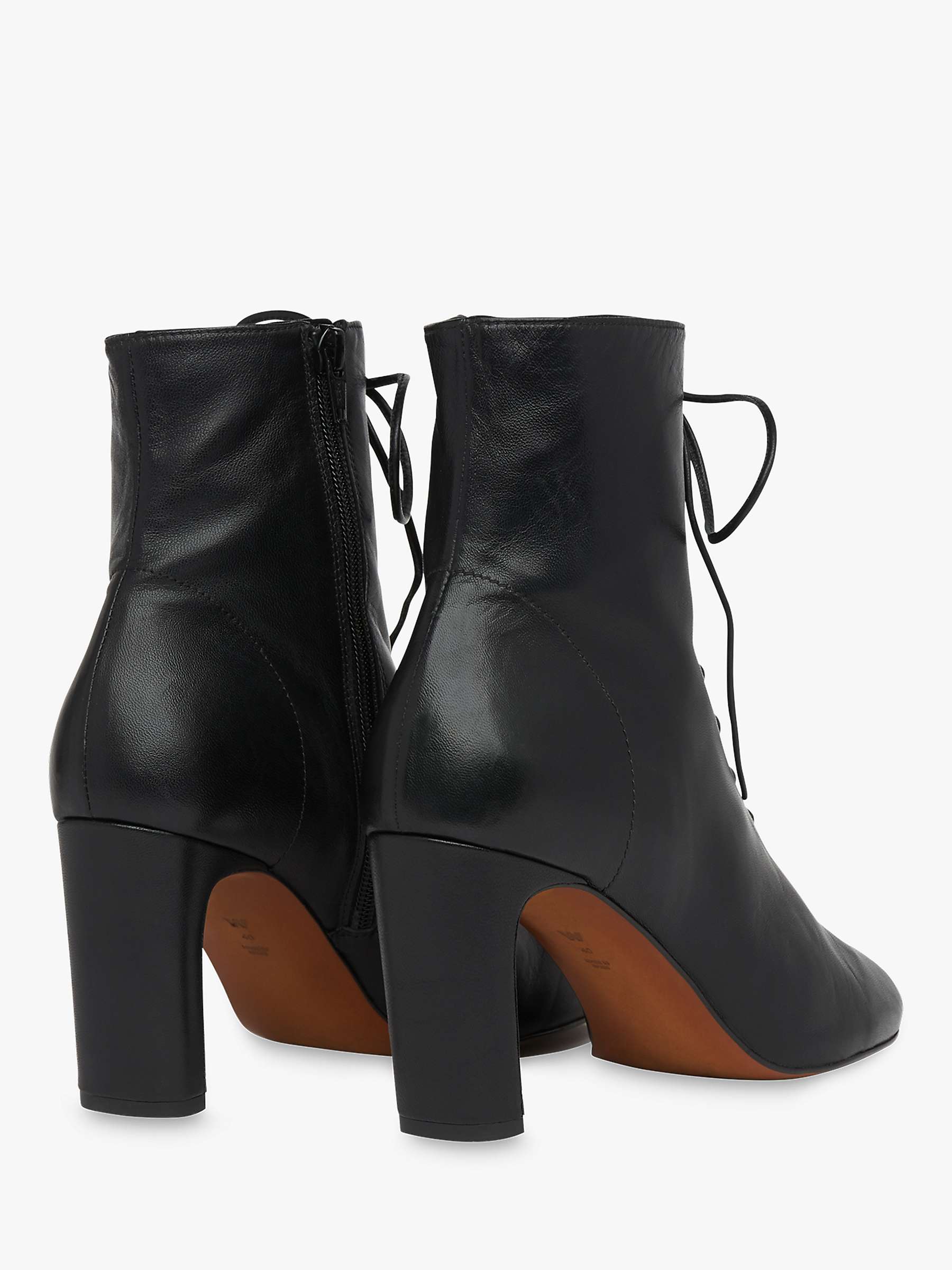 Buy Whistles Dahlia Leather Lace Up Ankle Boots Online at johnlewis.com