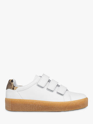 Whistles Flax Rip Tape Low Top Leather Trainers