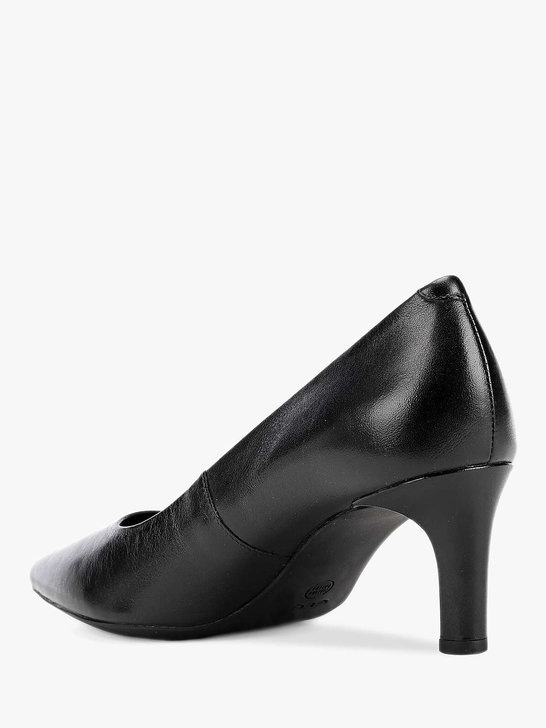 Buy Geox Women's Bibbiana Leather Court Shoes, Black Online at johnlewis.com