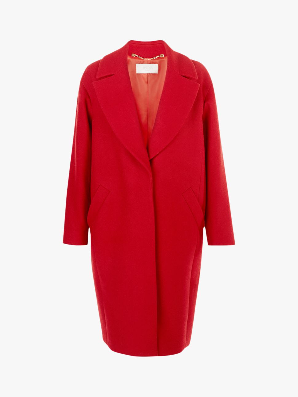 Hobbs Jane Wool Blend Coat, Deep Red