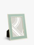 John Lewis & Partners Enamel & Metallic Edge Photo Frame, Duck Egg/Brass