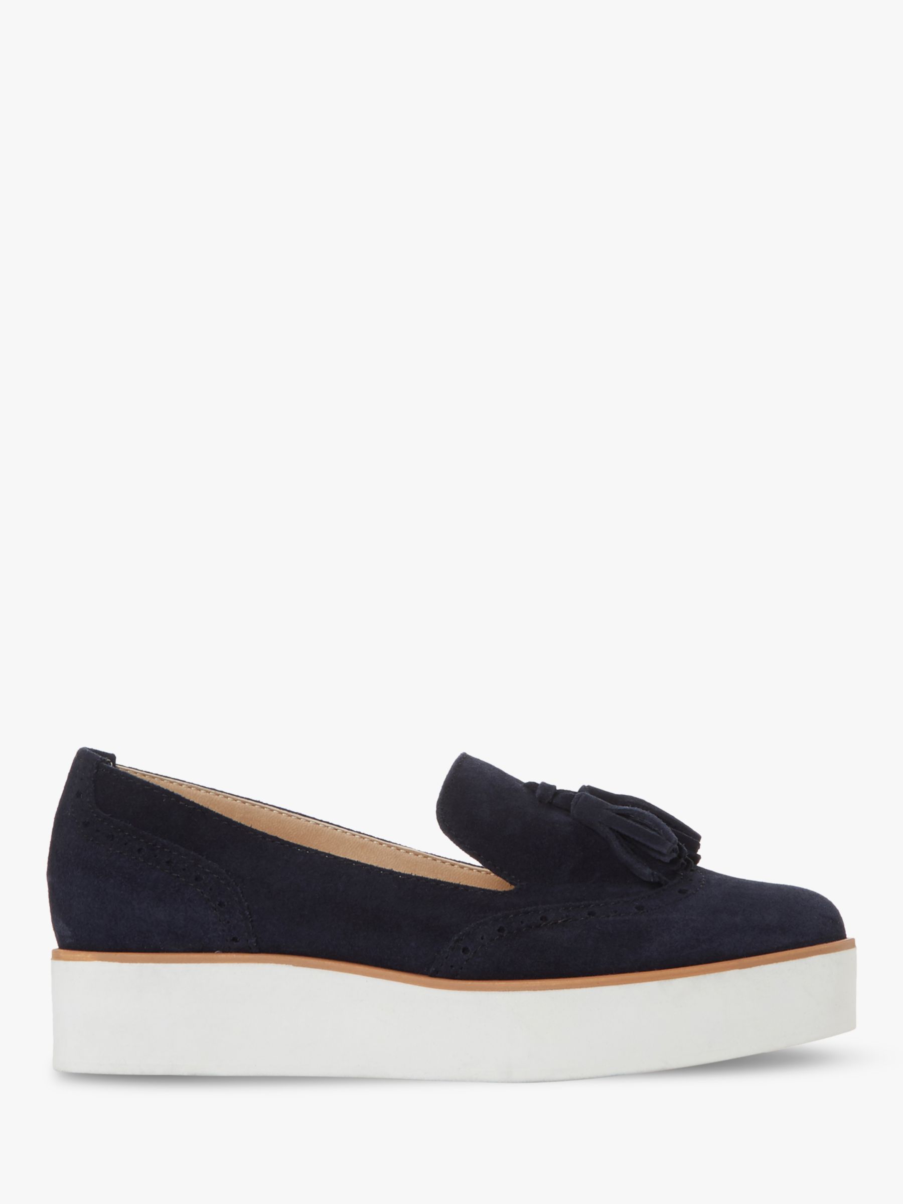 Dune Game Suede Slip On Loafers, Navy