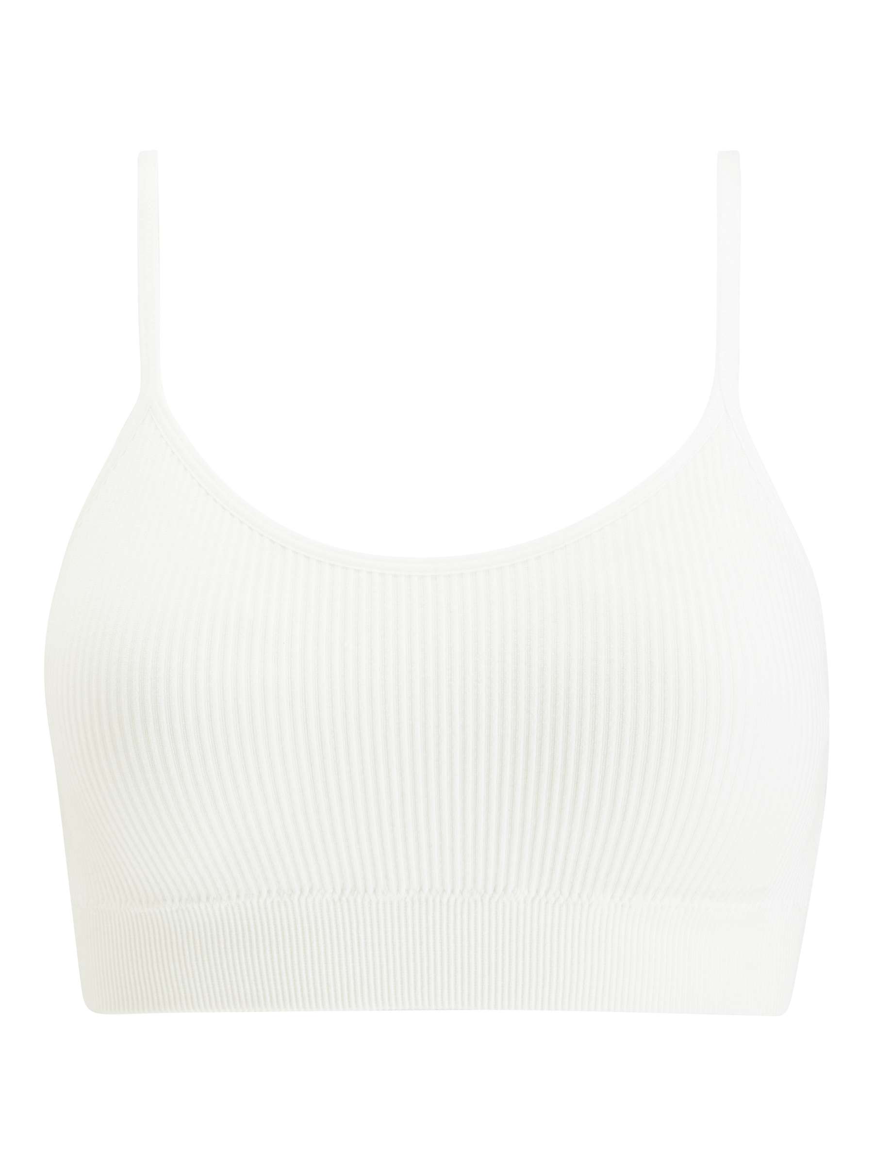 Buy John Lewis ANYDAY Paige Non Wired Ribbed Crop Top Bra Online at johnlewis.com