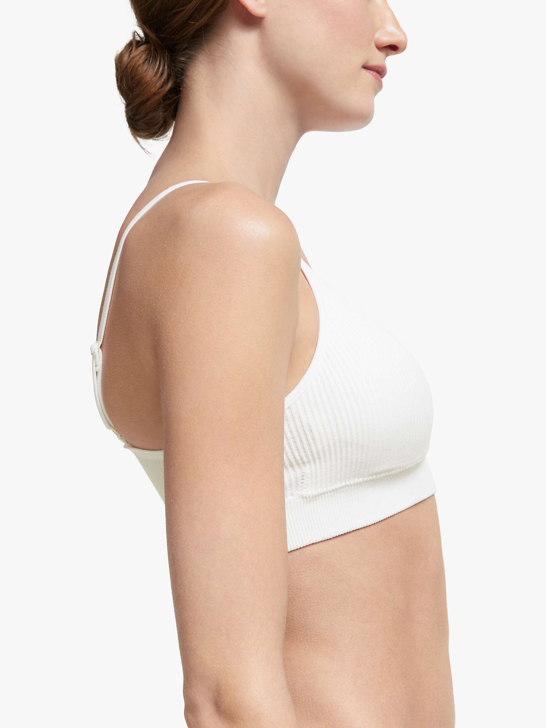 Buy John Lewis ANYDAY Paige Non Wired Ribbed Crop Top Bra Online at johnlewis.com