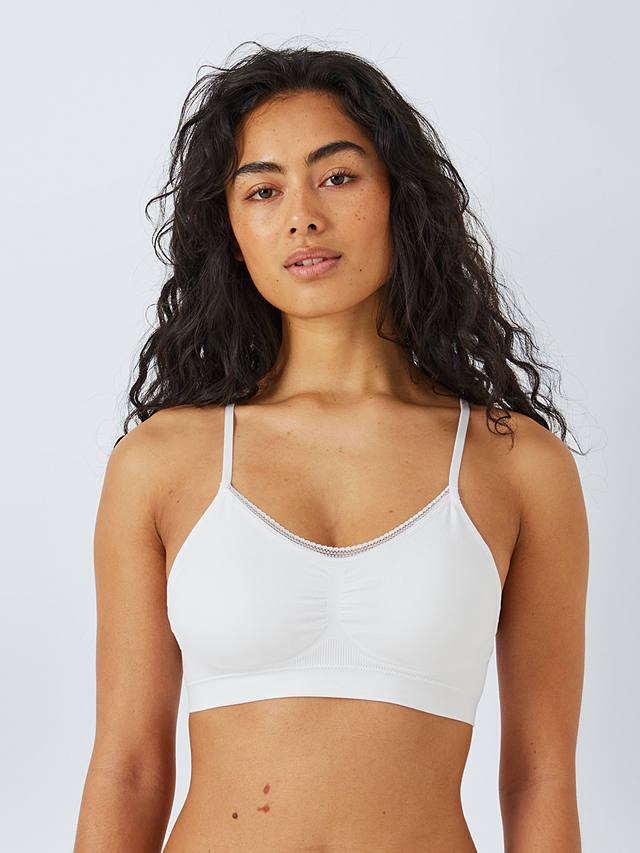 John Lewis ANYDAY Gentle Support April Seamfree Cropped Bra, White