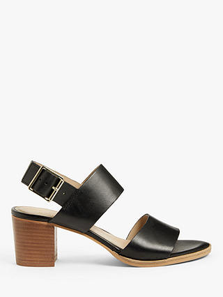 John Lewis & Partners Jessica Leather Stacked Heel Sandals