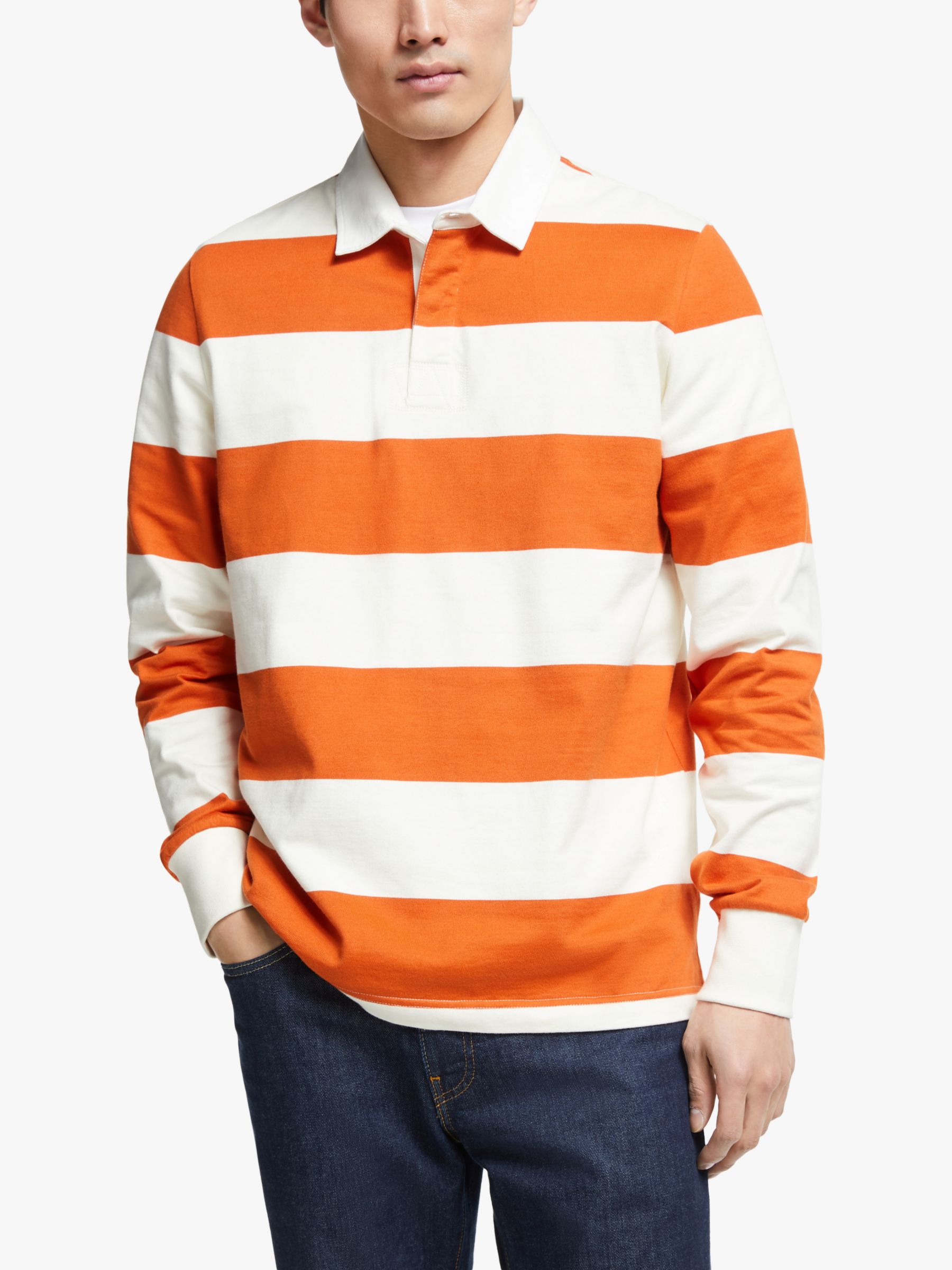 Men's Signature Classic Rugby Shirt, Long-Sleeve Stripe, 46% OFF
