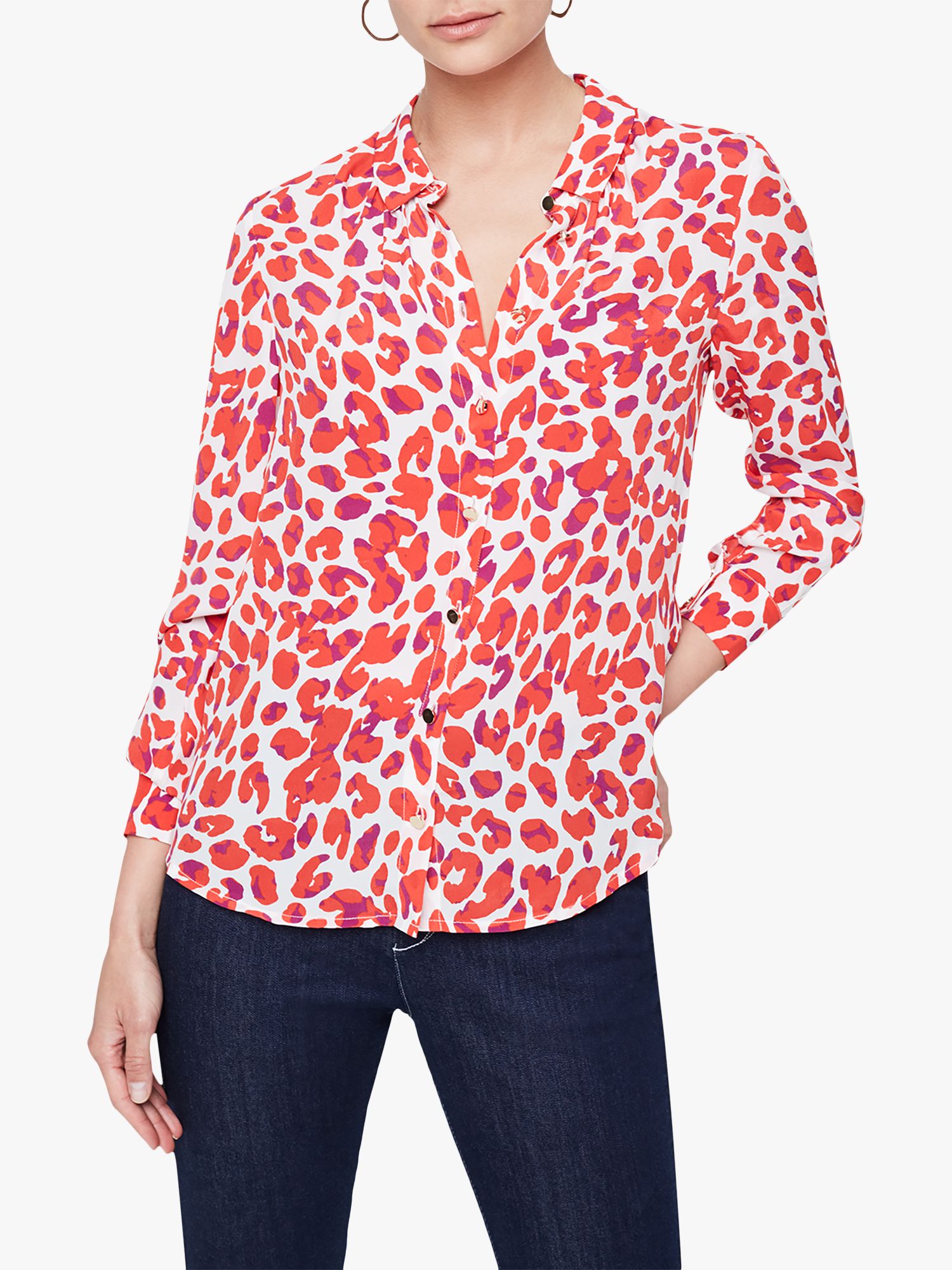 leopard blouse dress