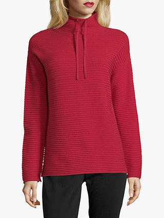 Betty Barclay Cotton Blend Ribbed Jumper, Scarlet