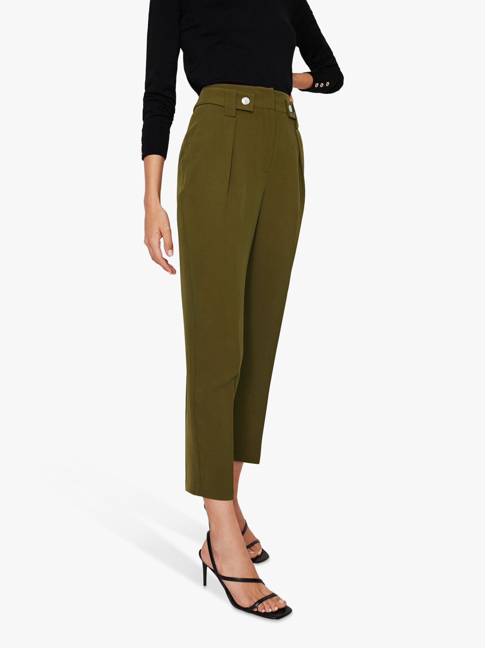 Warehouse Front Pleated Peg Trousers