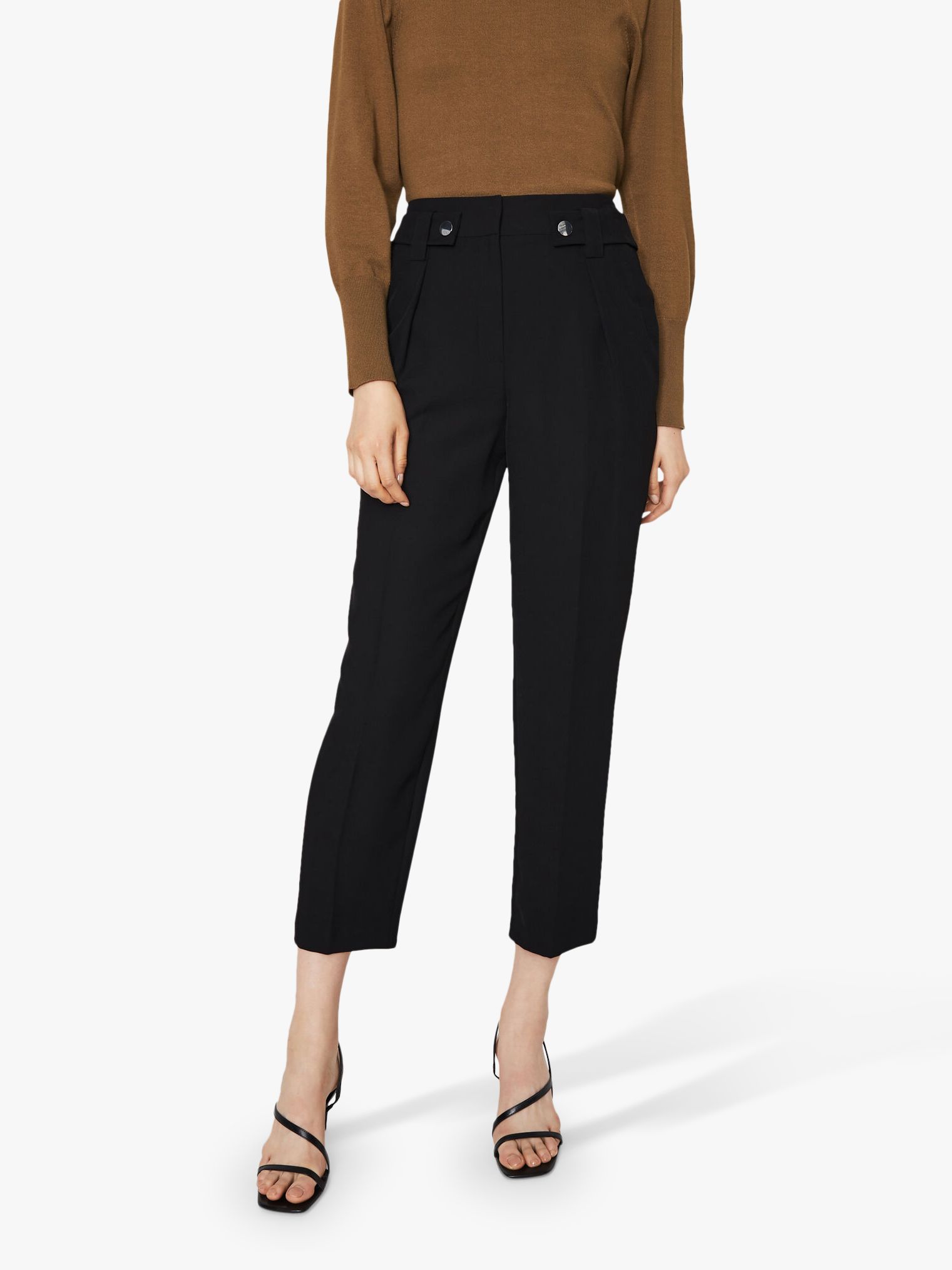 Warehouse Front Pleated Peg Trousers at John Lewis & Partners