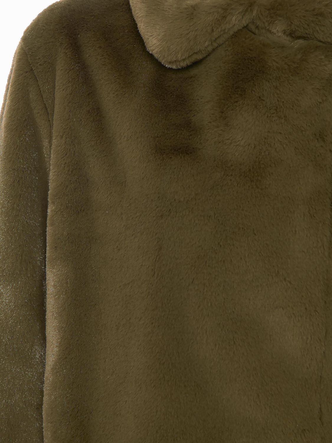 French Connection Buona Faux Fur Coat, Loden Green