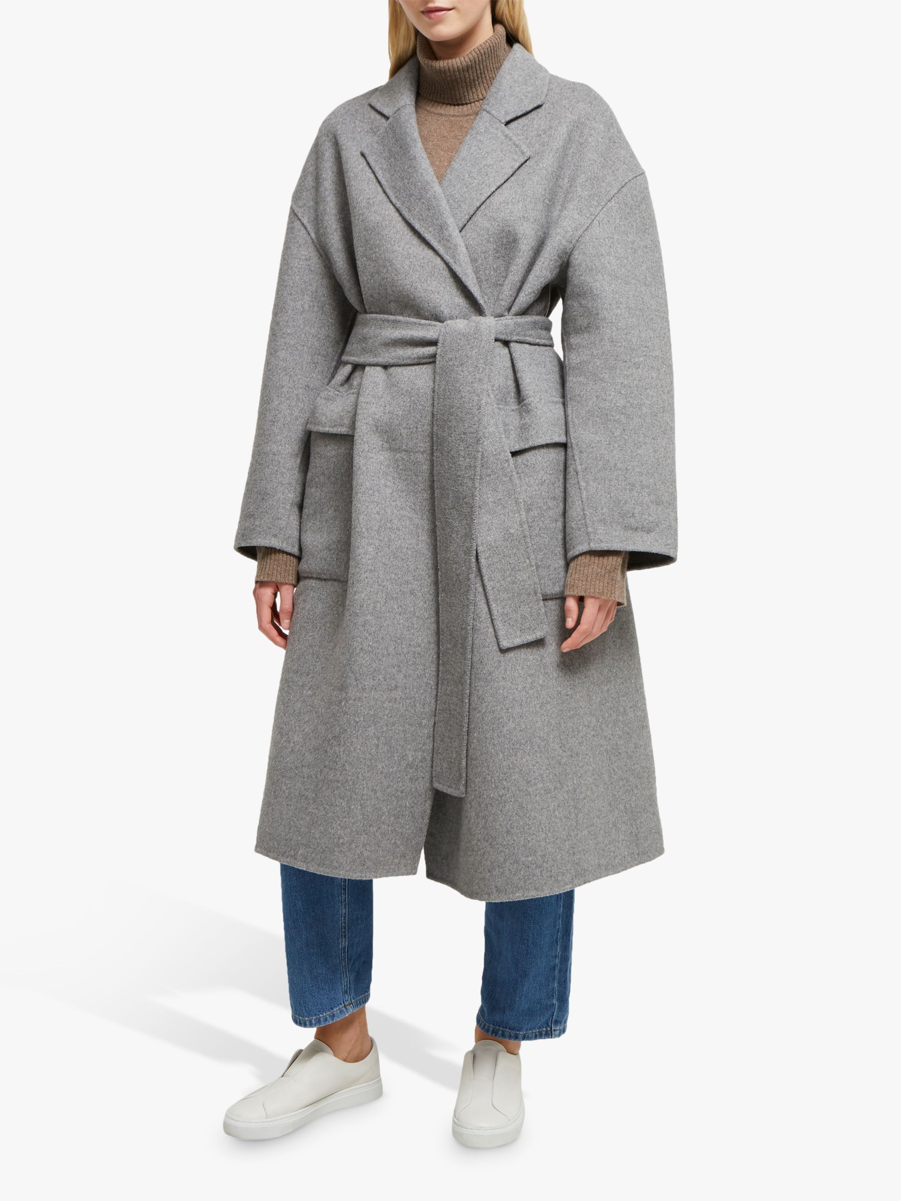 French Connection Agatima Belted Coat, Grey