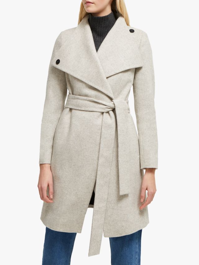 French Connection Bellarosa Belted Coat Oatmeal 6