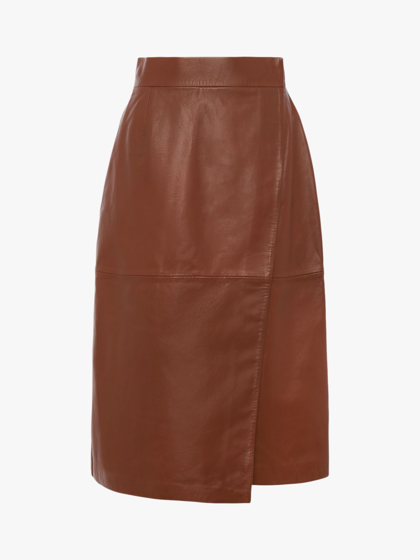 French Connection Abri Leather Wrap Skirt, Casablanca