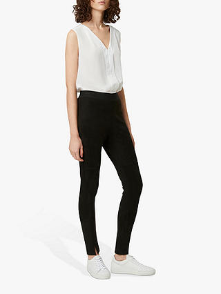 French Connection Sonya Suedette Leggings, Black