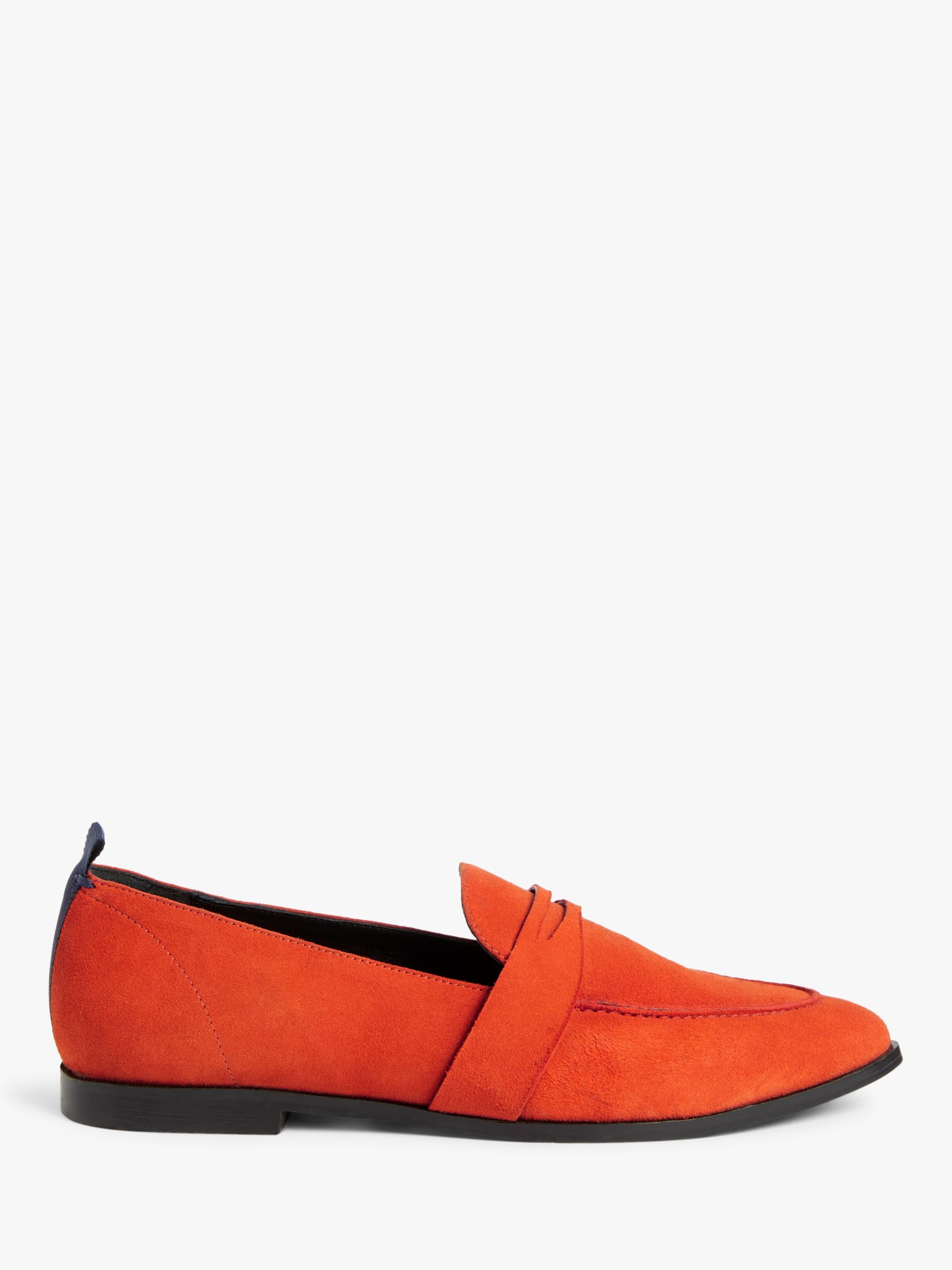 Kin Ginny Pointed Suede Loafers, Orange