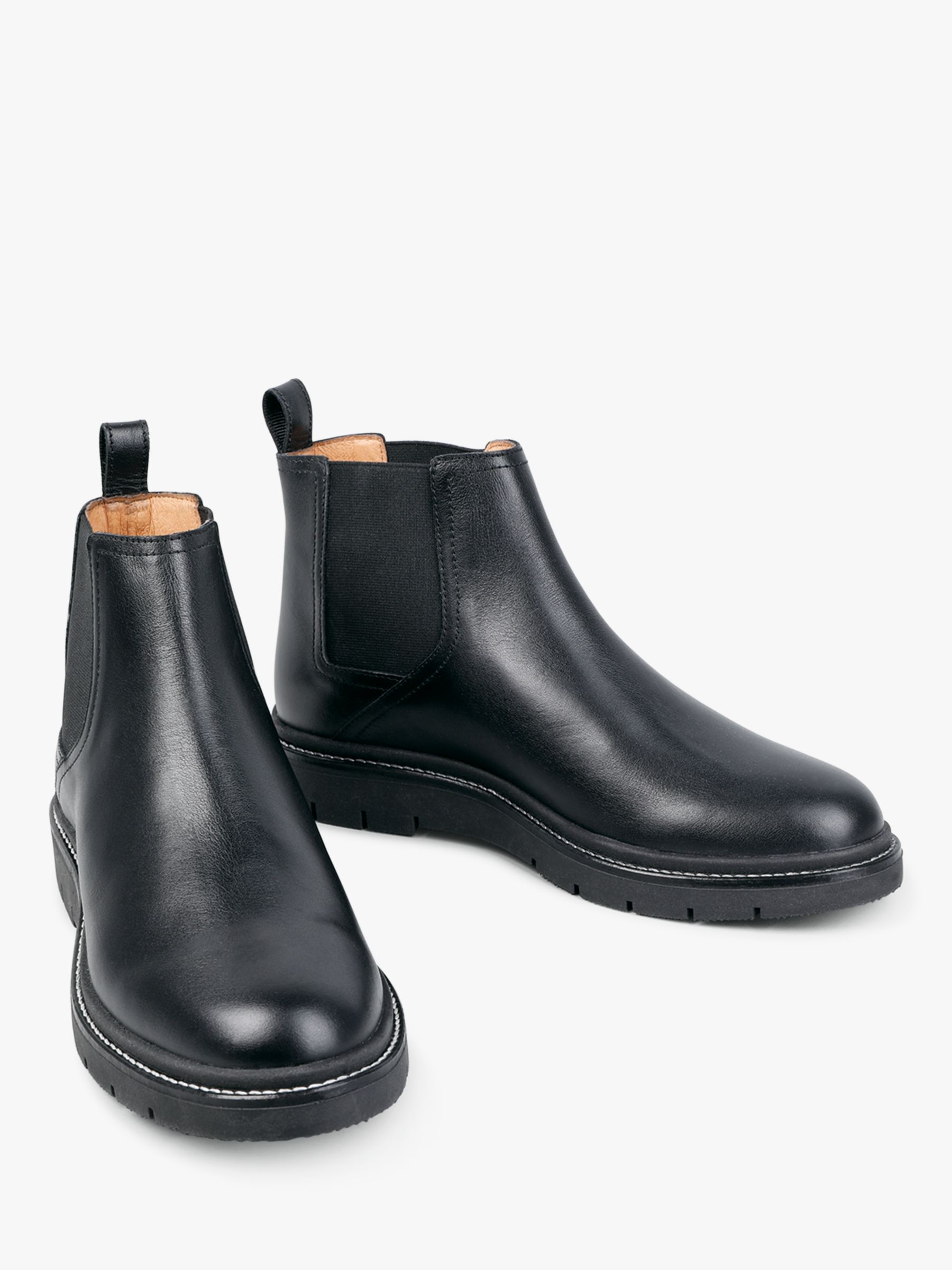 next black leather boots