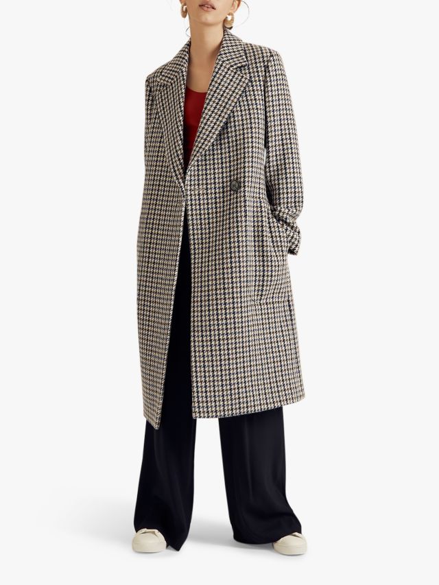 Jigsaw tweed maxi on sale coat