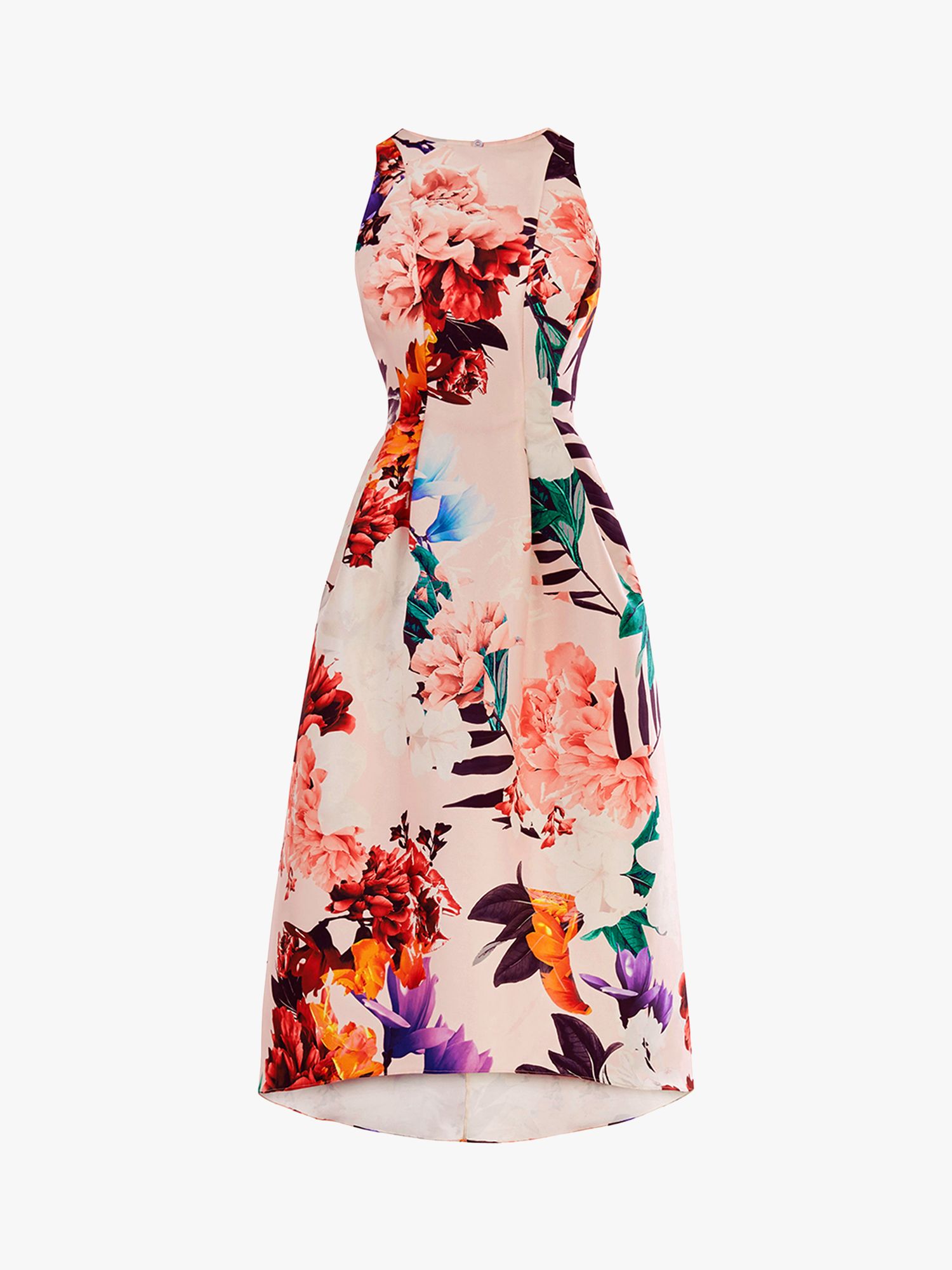 Coast Blush Floral Full Midi Dress, Multi at John Lewis & Partners