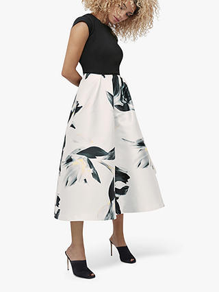 Coast Ivory Floral Print Skirt Dress, Multi