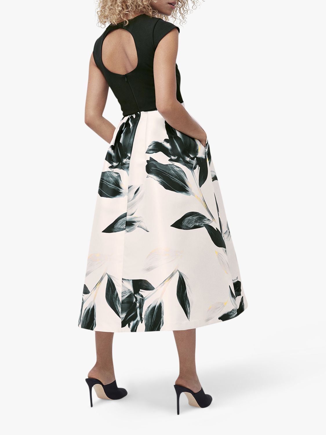 Coast Ivory Floral Print Skirt Dress 