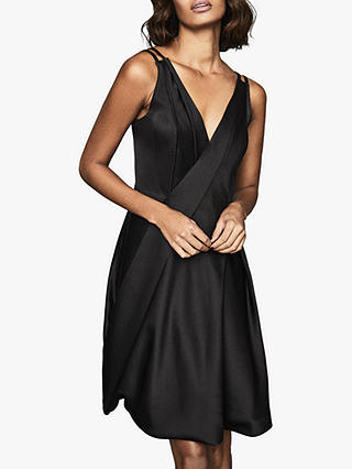 Reiss Nicole Bubble Hem Sleeveless Dress, Black