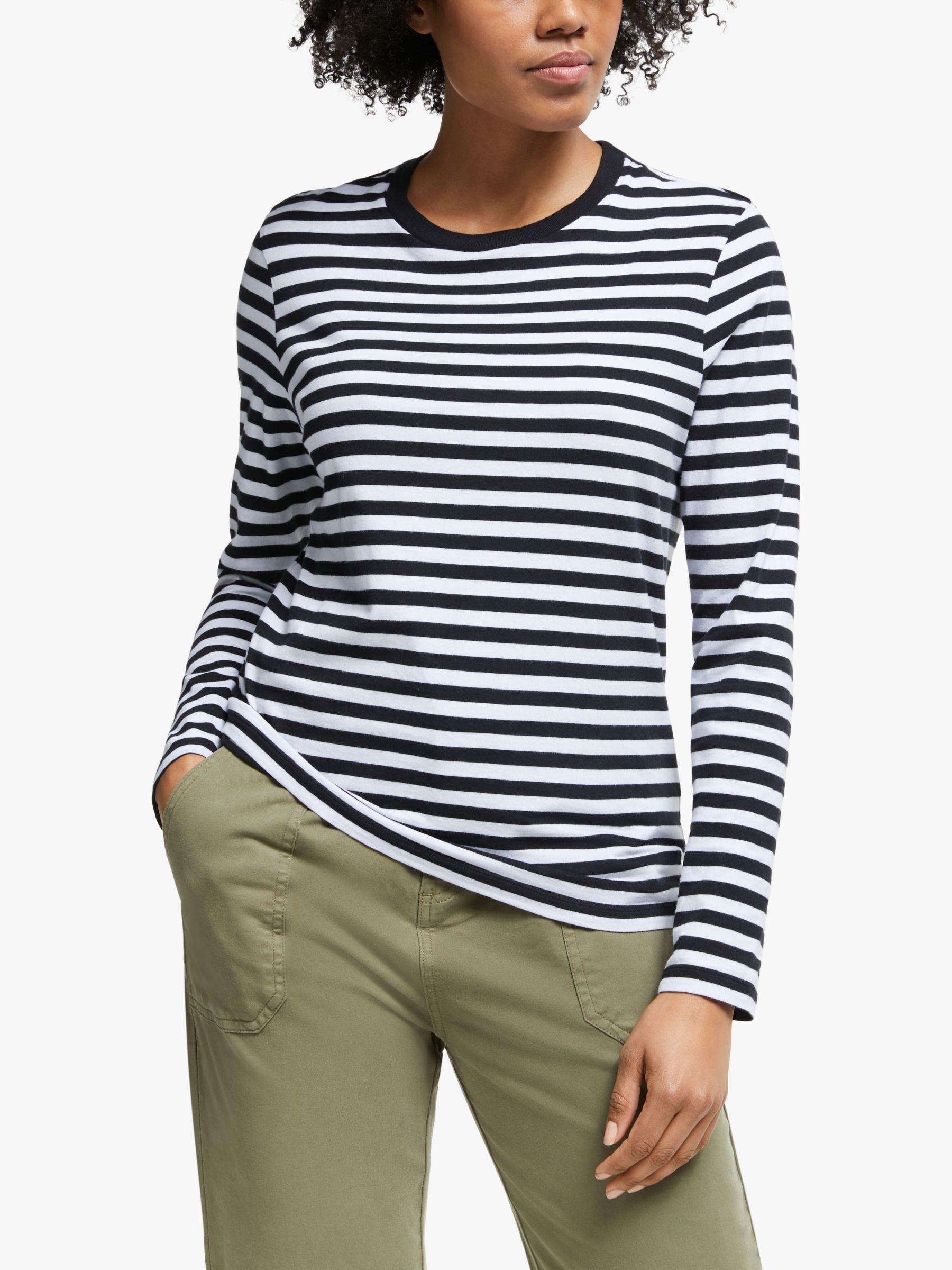 Collection WEEKEND by John Lewis Long Sleeve Breton Stripe T-Shirt