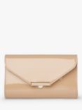L.K.Bennett Lucy Envelope Patent Leather Clutch Bag, Trench