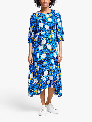 Collection WEEKEND by John Lewis Darcie Floral Midi Dress, Blue
